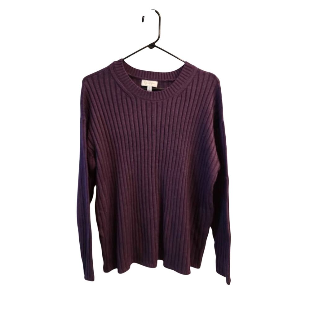 New Jessica Simpson Ribbed Women's Sweater - Size L - Purple